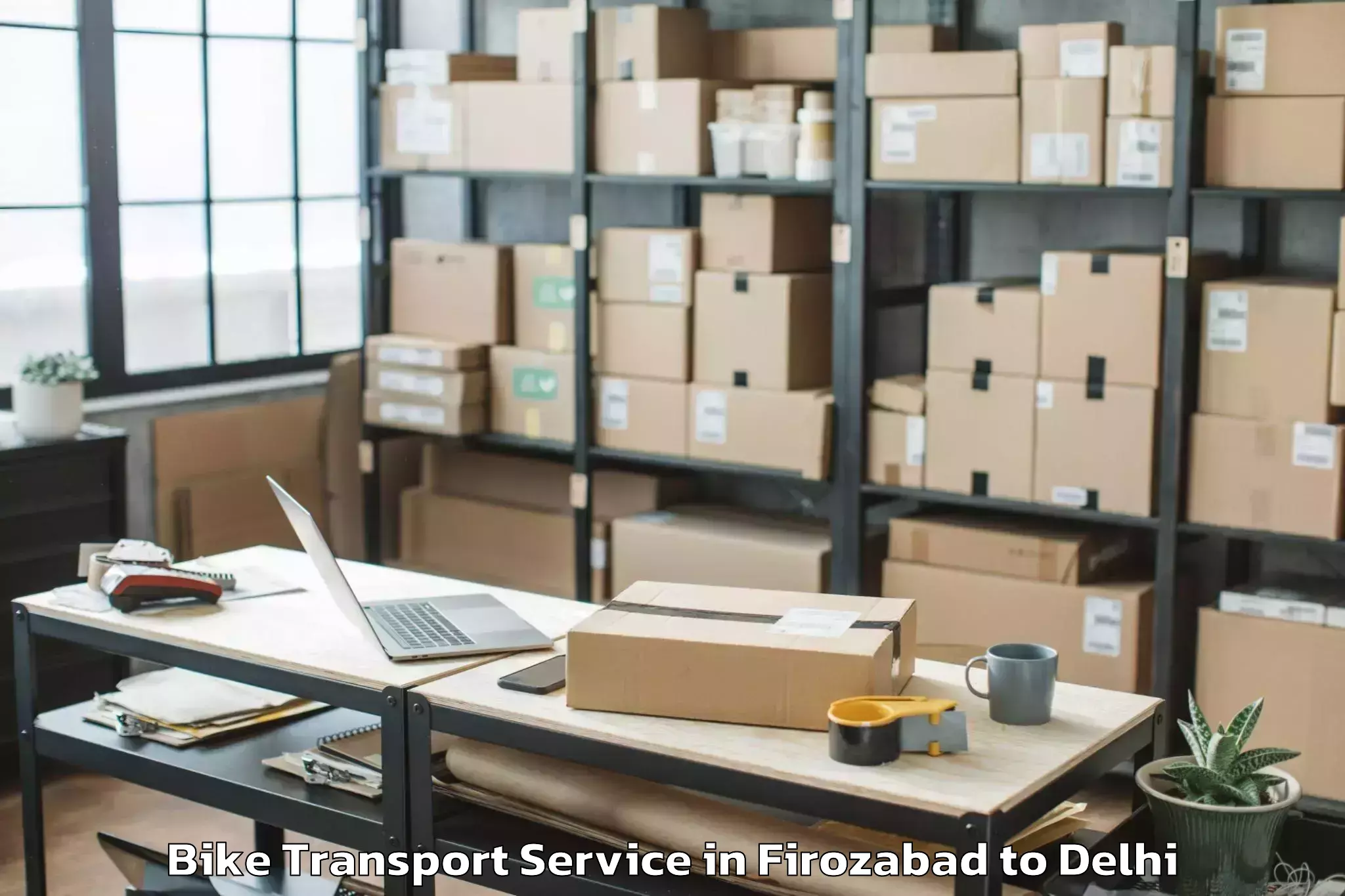 Book Firozabad to Delhi Technological University Bike Transport Online